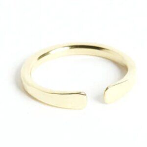 Studebaker Metals Classic Cuff Ring in Polished Brass Size 5